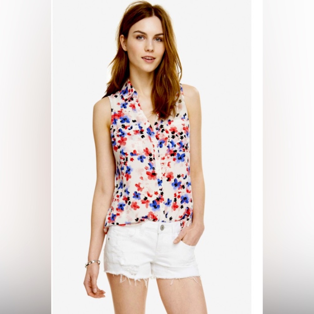 Floral Portofino Button Down Blouse